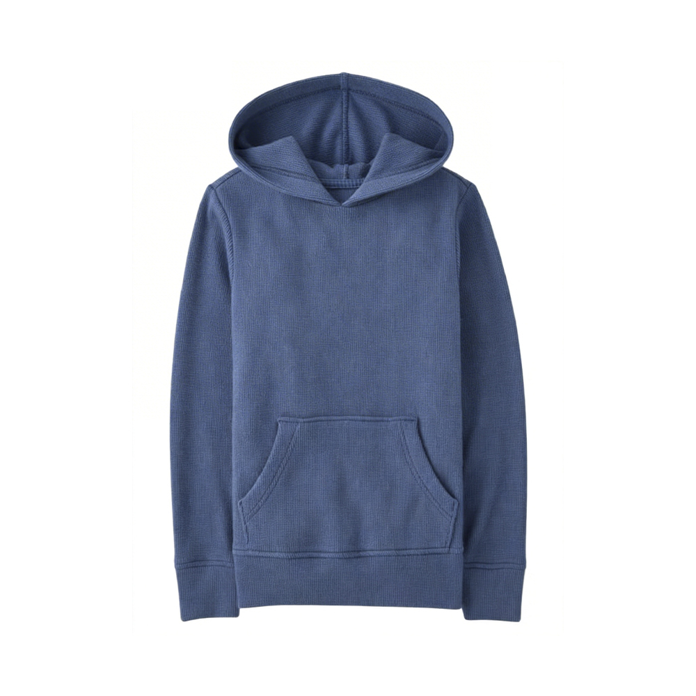 Children's Four-Season Waffle Warm Hooded Sweatshirt