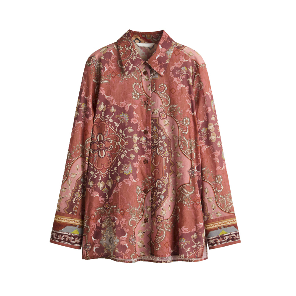 Lady Printing Cotton Shirt