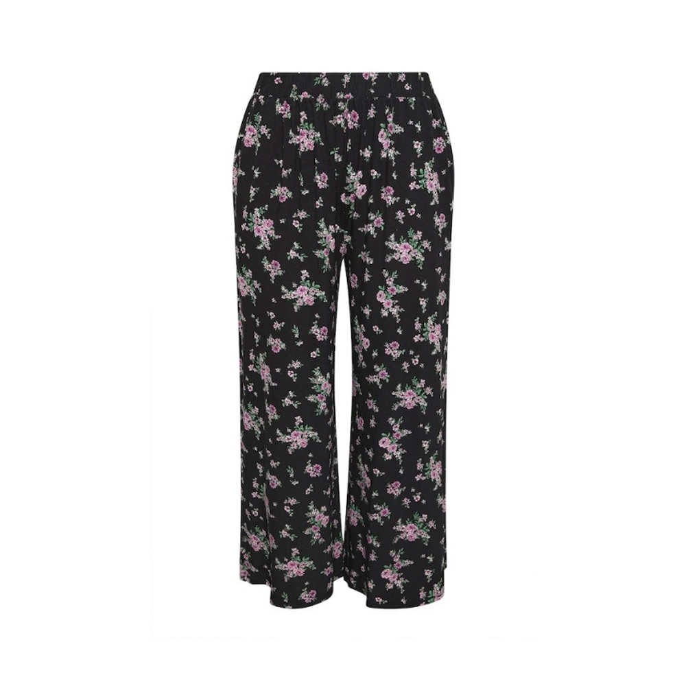 Women's Organic Cotton Floral Wide-Leg Pants