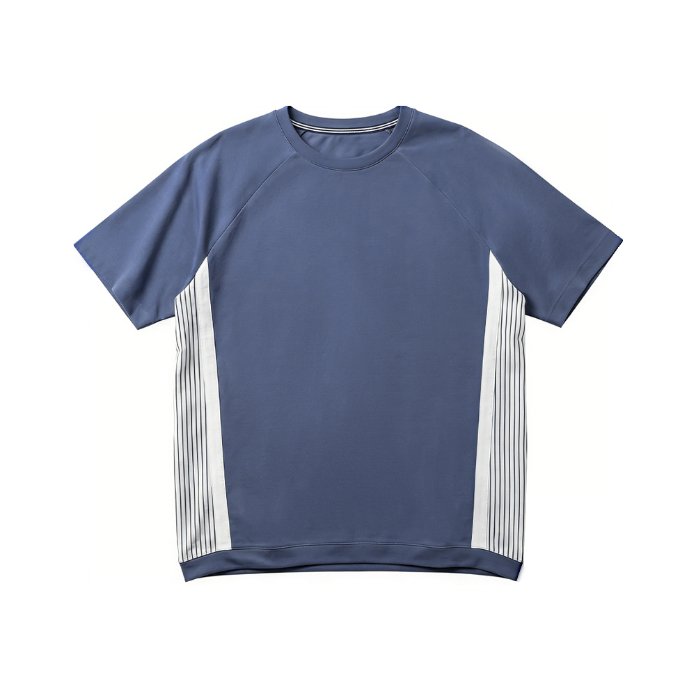 Men's Solid Printing Combine Cotton Short Sleeve T-Shirt